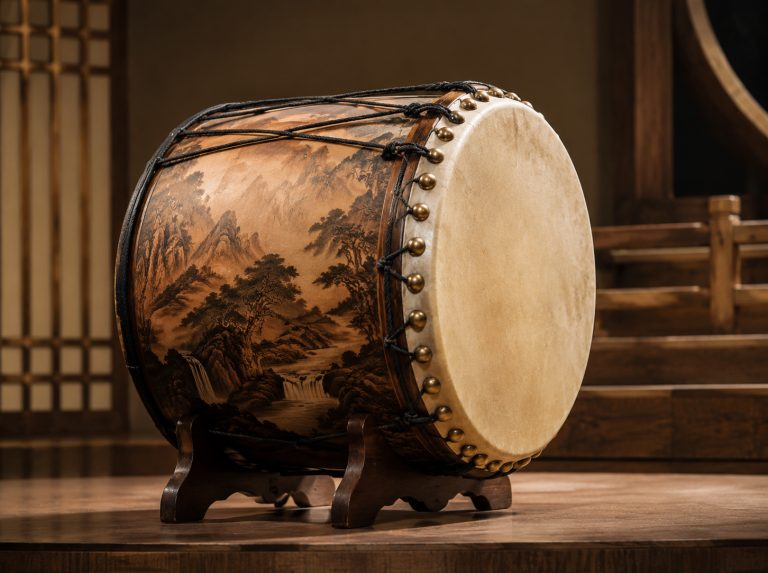 四平BULO部落山水系列古风鼓